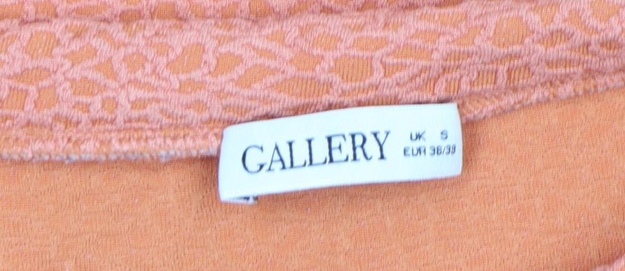 Womens UK Size S Gallery Orange Tunic Blouse