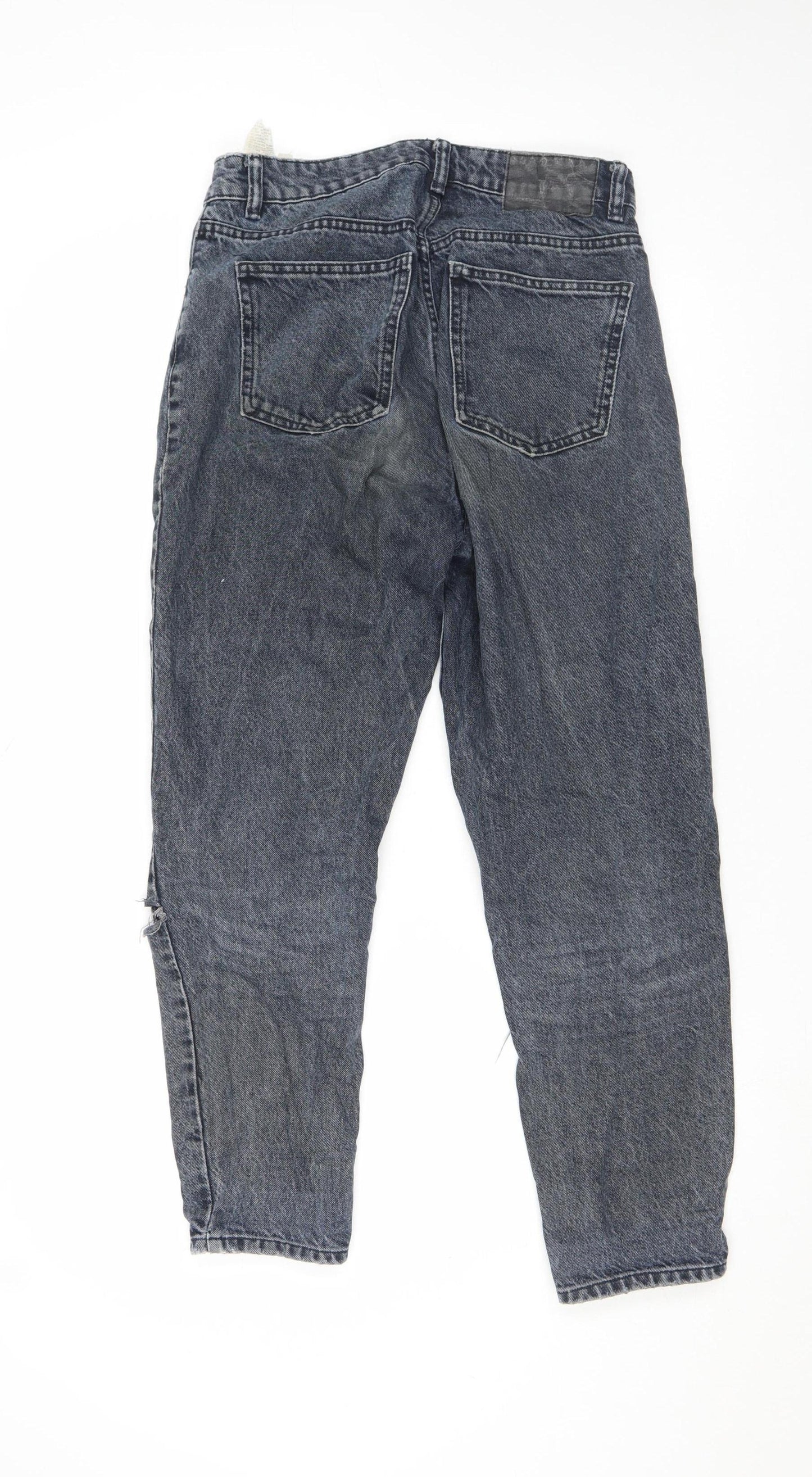 Womens UK Size 10 Zara Relaxed Fit Mom Grey Jeans