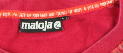Womens UK Size M Maloja Red Pullover Sweatshirt