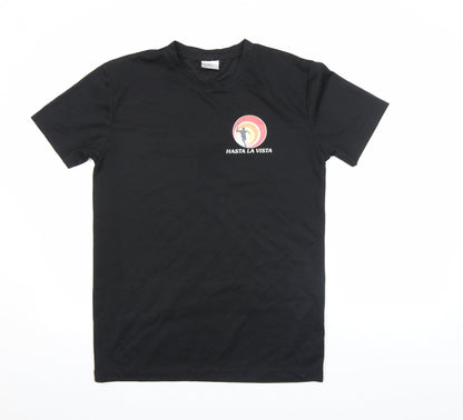 Mens UK Size M Adler Black  T-Shirt