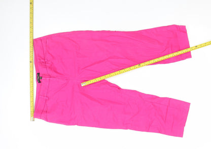 Womens UK Size 14 Massimo Fabbro Regular Fit Capri Pink Trousers