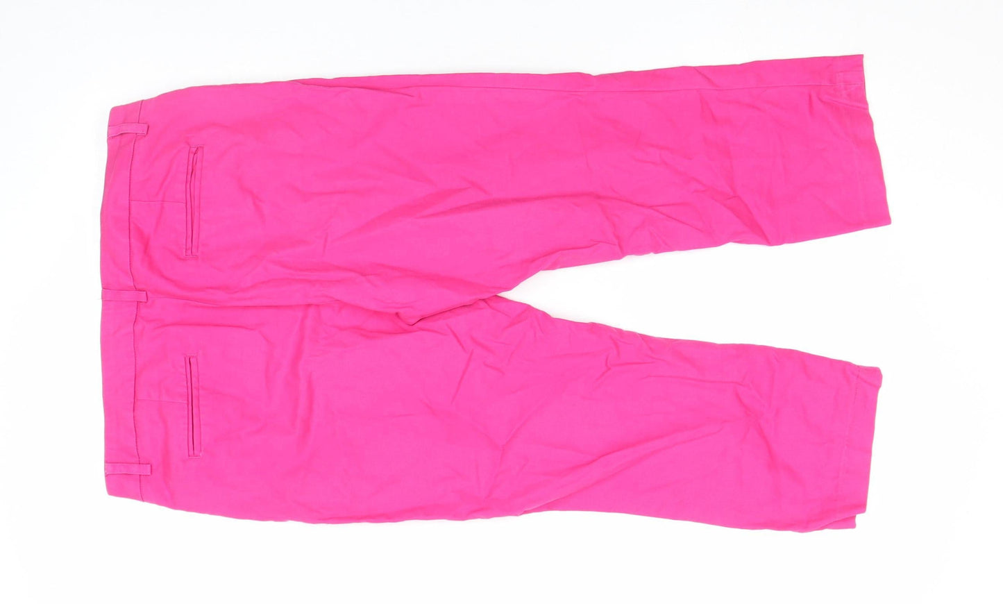 Womens UK Size 14 Massimo Fabbro Regular Fit Capri Pink Trousers