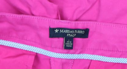 Womens UK Size 14 Massimo Fabbro Regular Fit Capri Pink Trousers