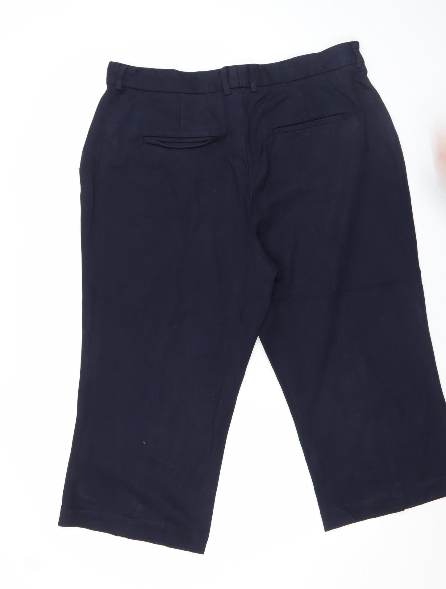 Womens UK Size 10 John Lewis & Partners Slim Fit Cropped Blue Trousers