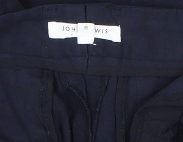 Womens UK Size 10 John Lewis & Partners Slim Fit Cropped Blue Trousers