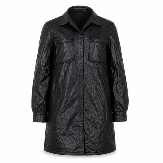 Womens UK Size 8 PRETTYLITTLETHING Black Trench Coat