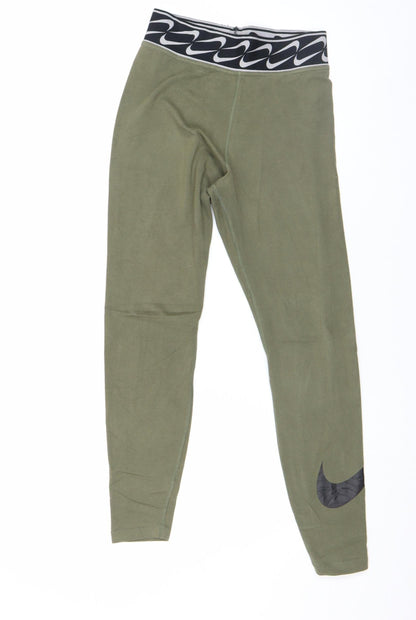 Womens UK Size S Nike Slim Fit Leggings Green Leggings