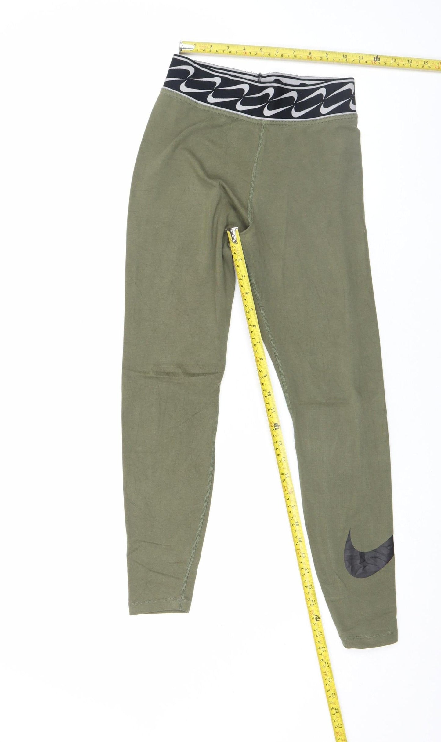 Womens UK Size S Nike Slim Fit Leggings Green Leggings