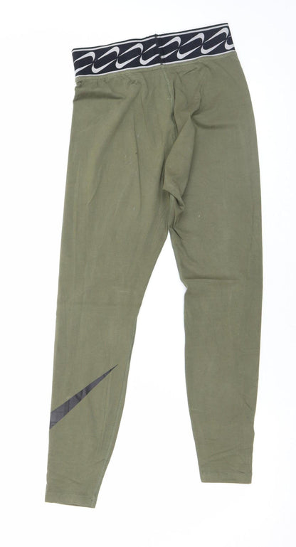 Womens UK Size S Nike Slim Fit Leggings Green Leggings