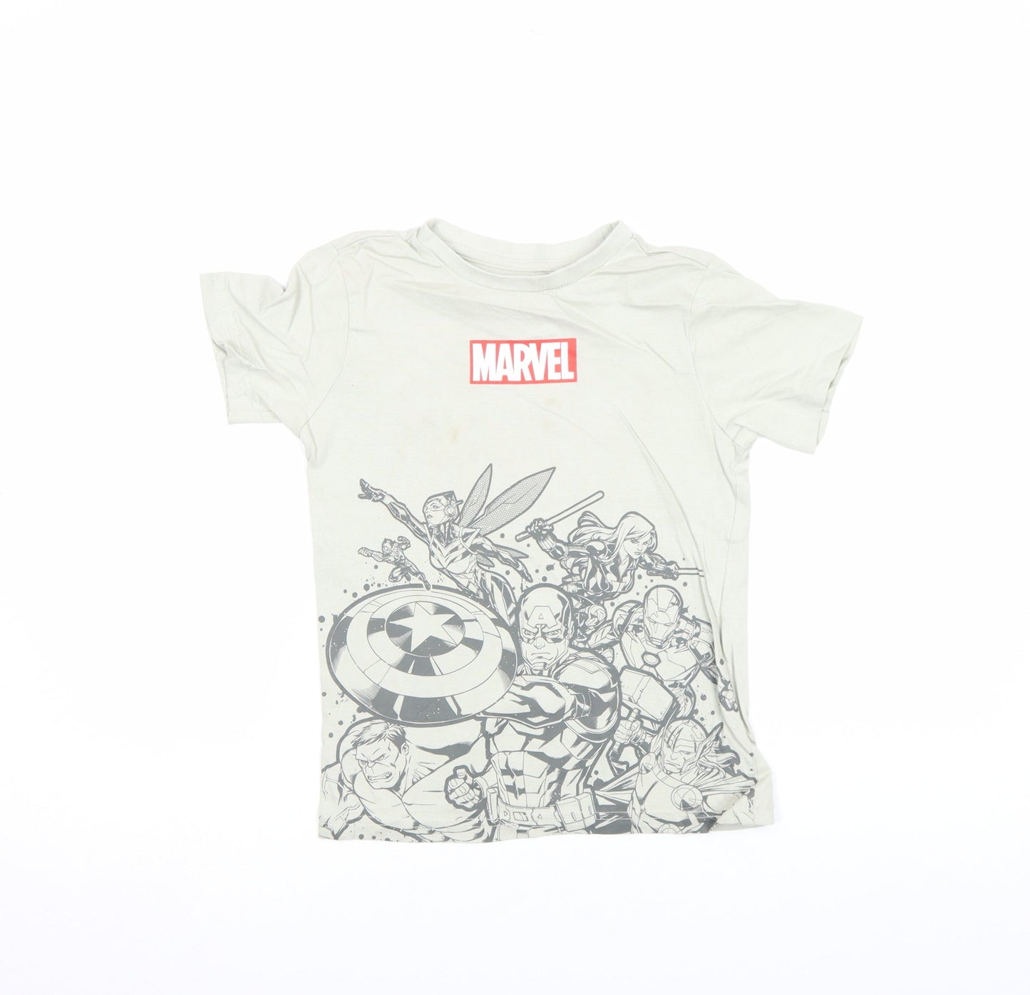 Nutmeg Boys Beige Marvel Avengers Graphic T-Shirt 6-7 Years