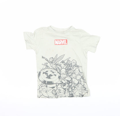 Nutmeg Boys Beige Marvel Avengers Graphic T-Shirt 6-7 Years