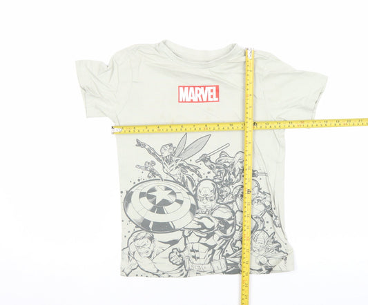 Nutmeg Boys Beige Marvel Avengers Graphic T-Shirt 6-7 Years