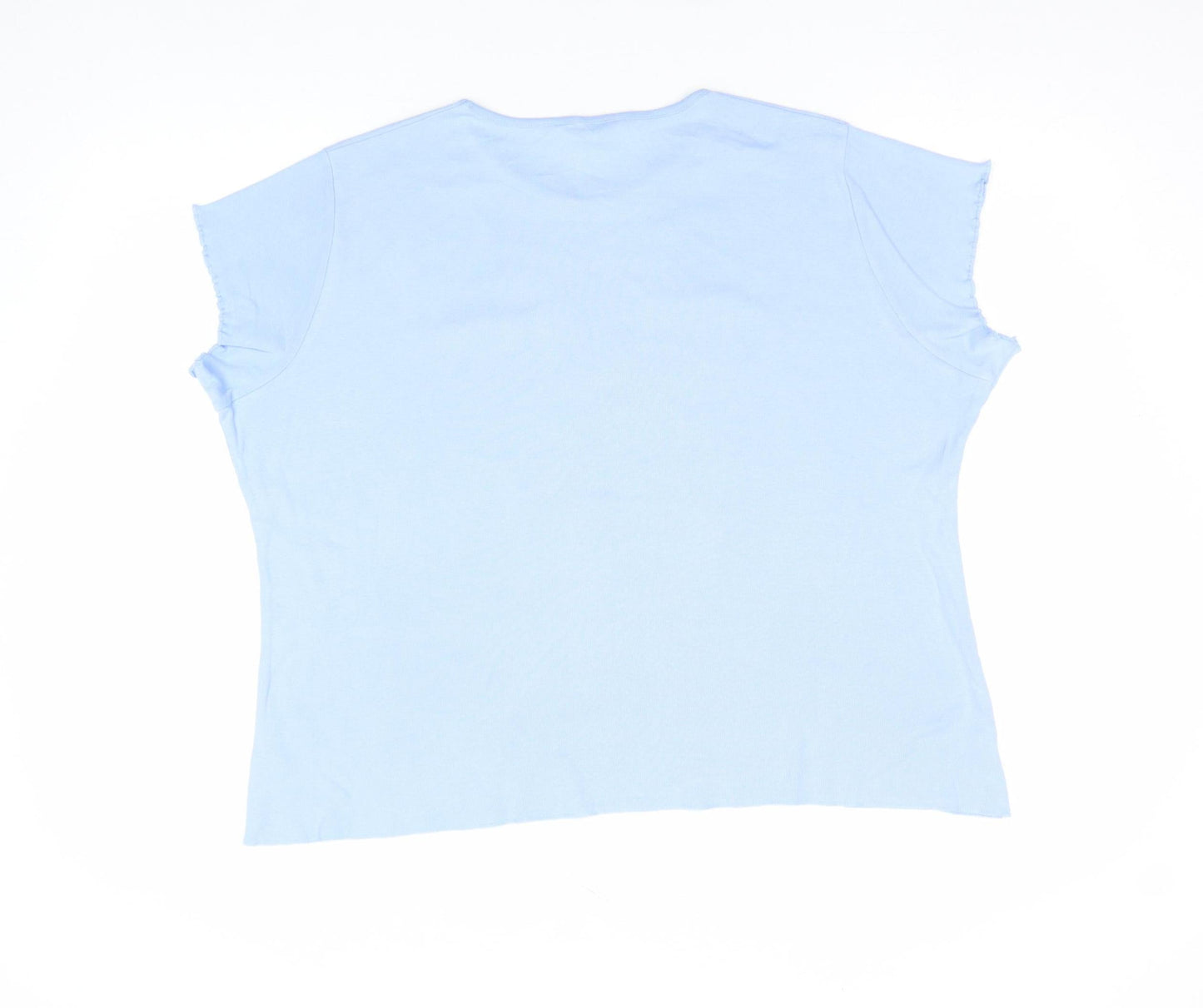 Womens UK Size 22 Marks and Spencer Blue Basic T-Shirt