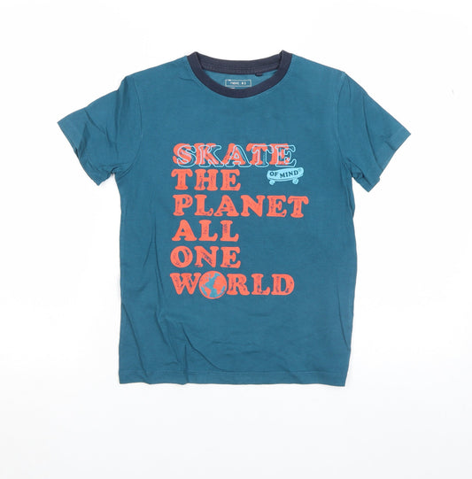 Boys UK Size 8 Years NEXT Blue Basic T-Shirt