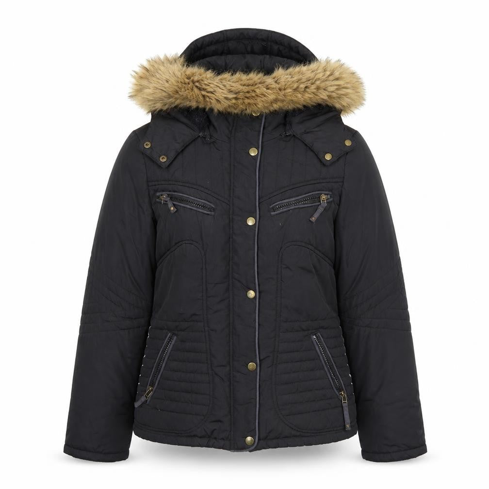 Womens UK Size S Jump & Fish Black Puffer Jacket