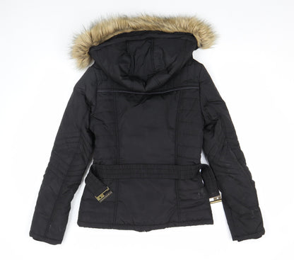 Womens UK Size S Jump & Fish Black Puffer Jacket