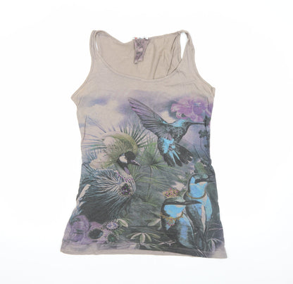 Womens UK Size 10 Denim Co Beige Camisole Tank