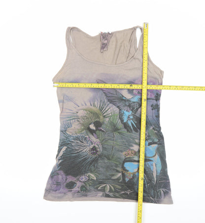 Womens UK Size 10 Denim Co Beige Camisole Tank