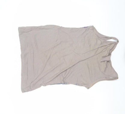 Womens UK Size 10 Denim Co Beige Camisole Tank