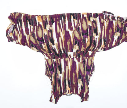 Womens UK Size 12 South Multicoloured Wrap Blouse