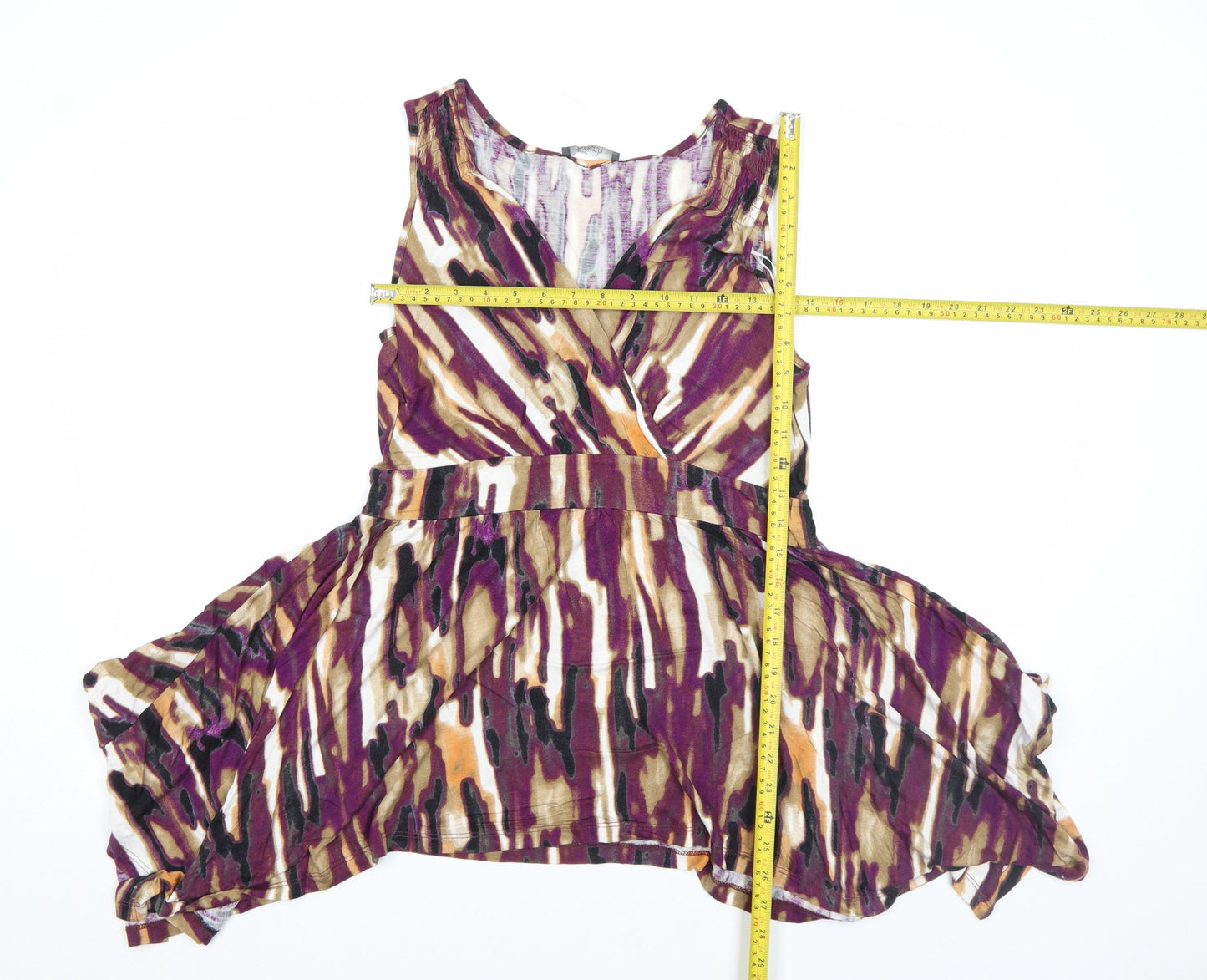 Womens UK Size 12 South Multicoloured Wrap Blouse