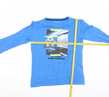 Boys UK Size 158 Wolfwear Blue Basic T-Shirt