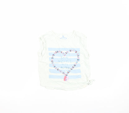 Girls UK Size 8-9 Years FatFace White Basic T-Shirt