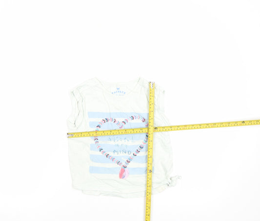 Girls UK Size 8-9 Years FatFace White Basic T-Shirt