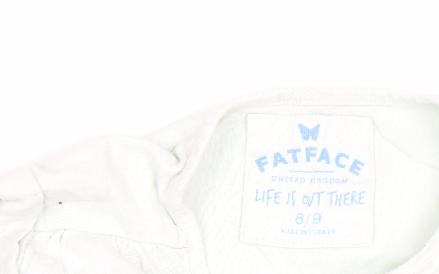 Girls UK Size 8-9 Years FatFace White Basic T-Shirt