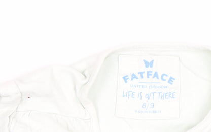 Girls UK Size 8-9 Years FatFace White Basic T-Shirt
