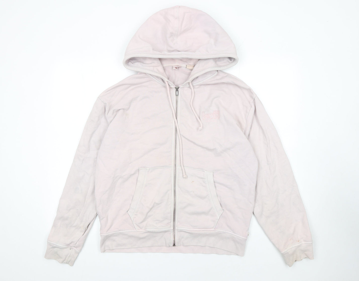 Womens UK Size L Levi's Pink Full Zip Hoodie