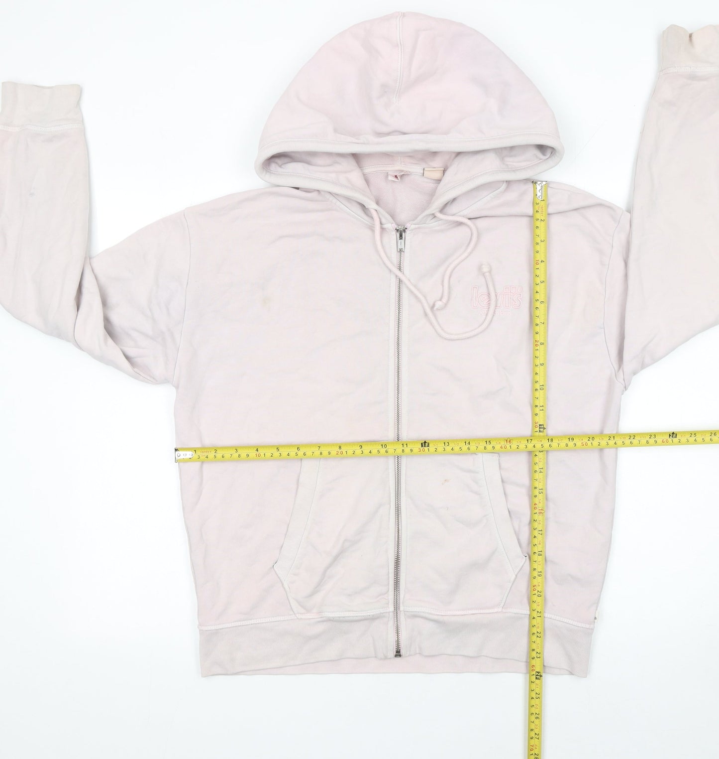 Womens UK Size L Levi's Pink Full Zip Hoodie