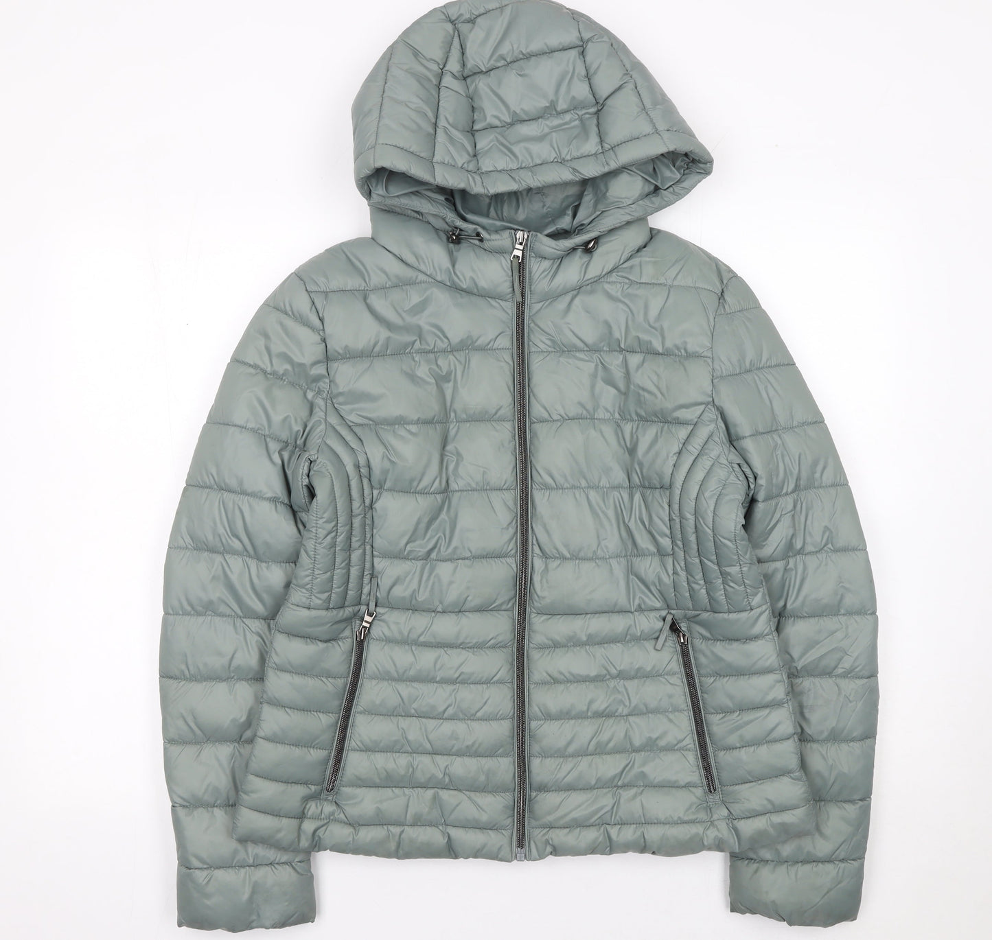 Womens UK Size 12/14 Primark Grey Puffer Jacket
