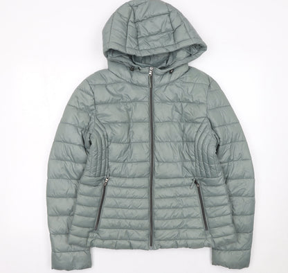 Womens UK Size 12/14 Primark Grey Puffer Jacket