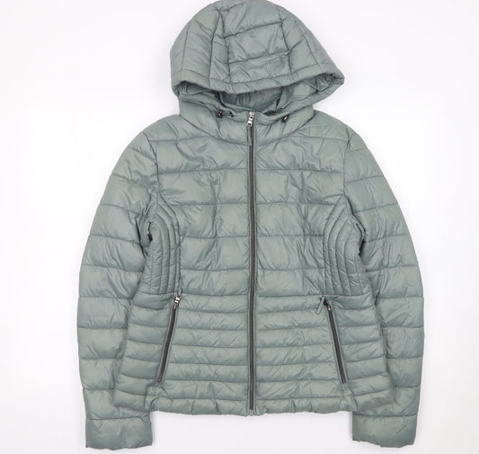 Womens UK Size 12/14 Primark Grey Puffer Jacket