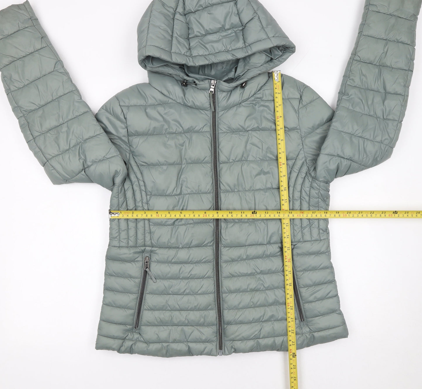 Womens UK Size 12/14 Primark Grey Puffer Jacket