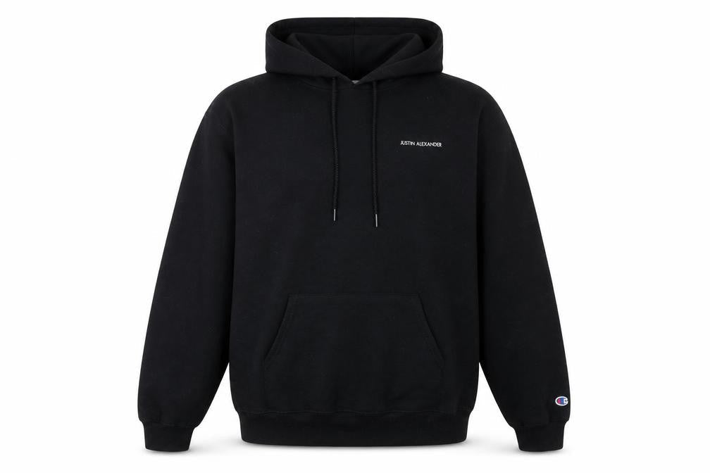 Mens UK Size L Champion Black Pullover Hoodie