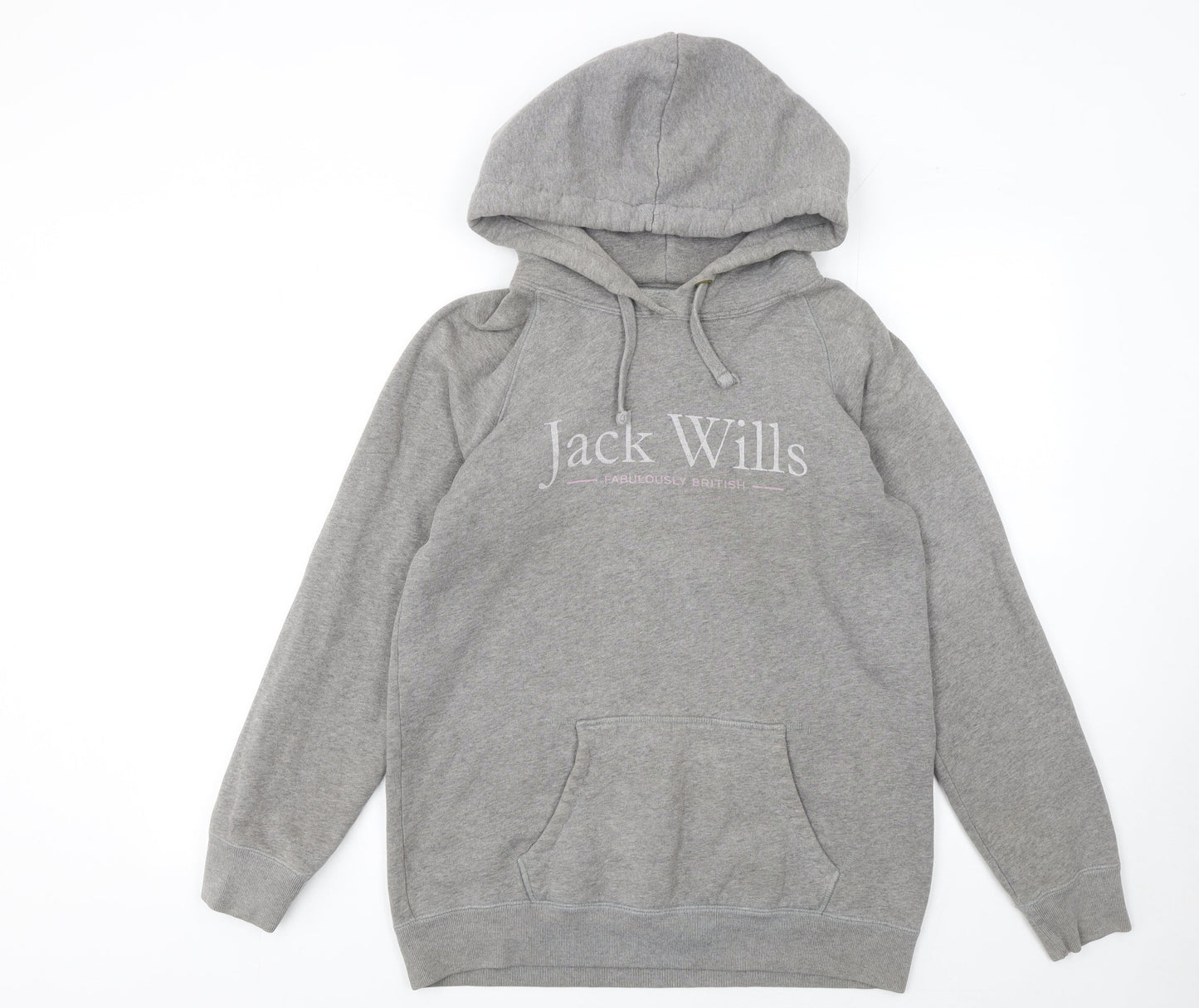 Womens UK Size 10 Jack Wills Grey Pullover Hoodie