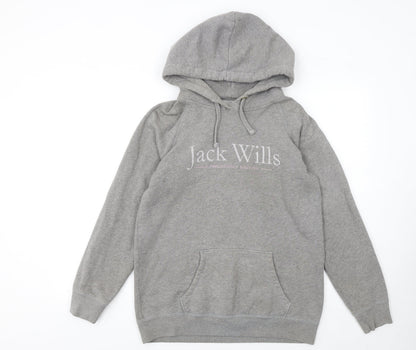 Womens UK Size 10 Jack Wills Grey Pullover Hoodie