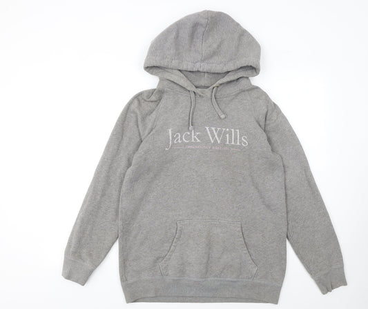 Womens UK Size 10 Jack Wills Grey Pullover Hoodie