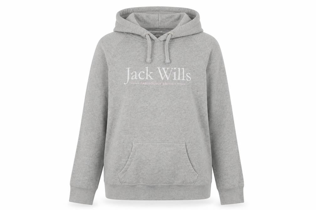 Womens UK Size 10 Jack Wills Grey Pullover Hoodie