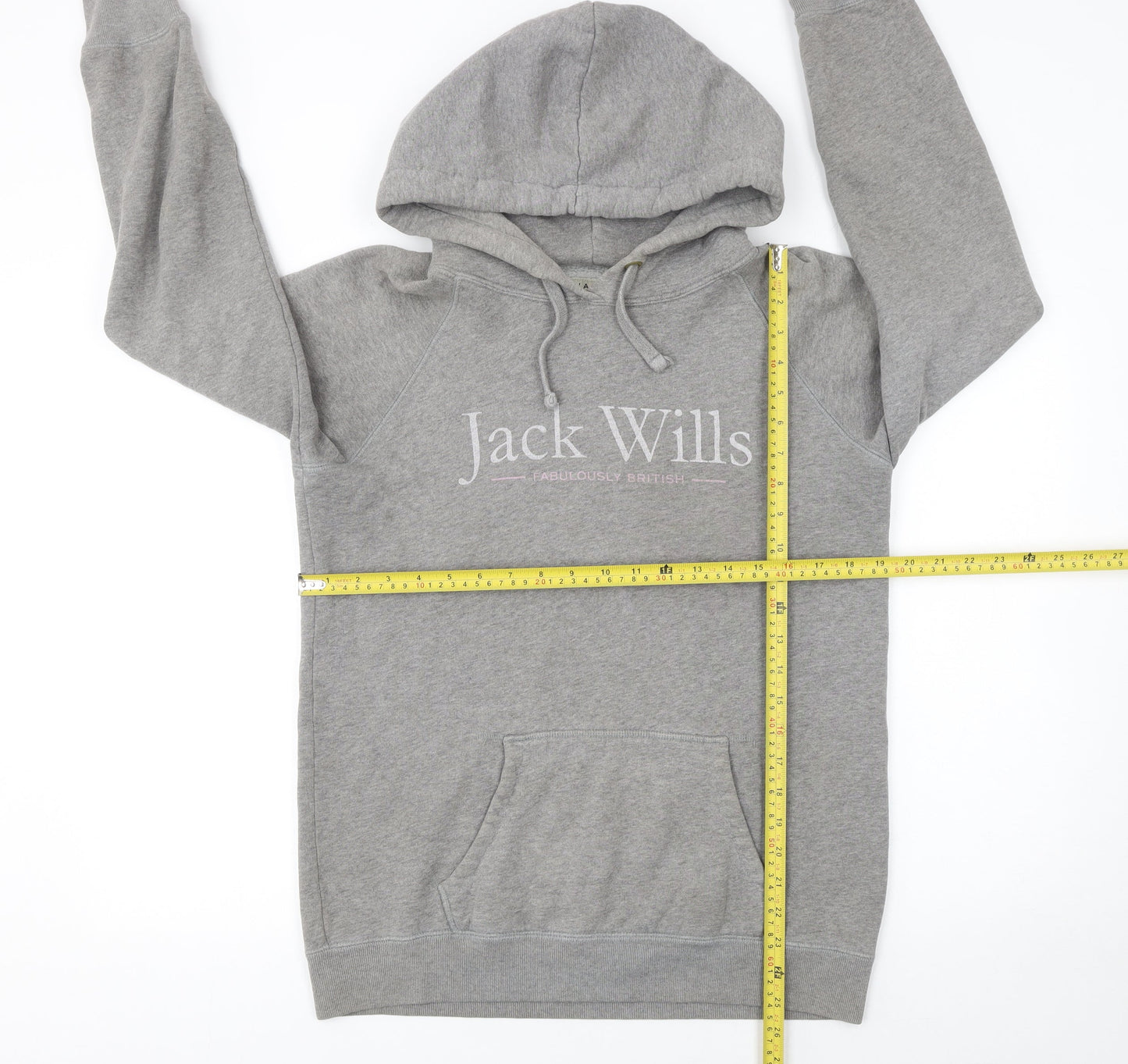 Womens UK Size 10 Jack Wills Grey Pullover Hoodie