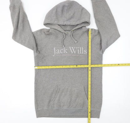 Womens UK Size 10 Jack Wills Grey Pullover Hoodie