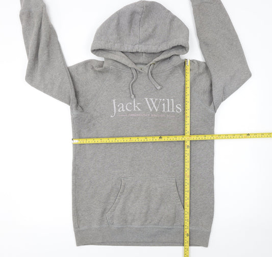 Womens UK Size 10 Jack Wills Grey Pullover Hoodie