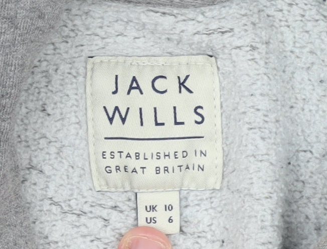 Womens UK Size 10 Jack Wills Grey Pullover Hoodie
