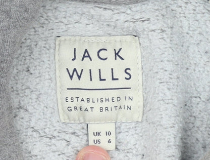 Womens UK Size 10 Jack Wills Grey Pullover Hoodie
