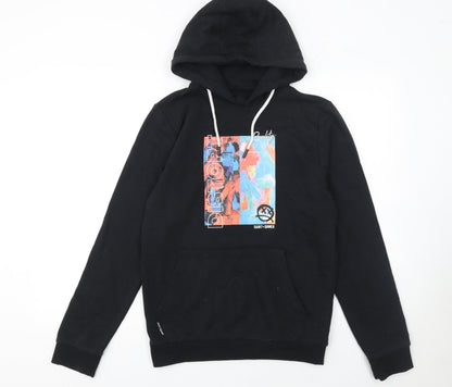 Mens UK Size S Saint + Sinner Black Pullover Hoodie