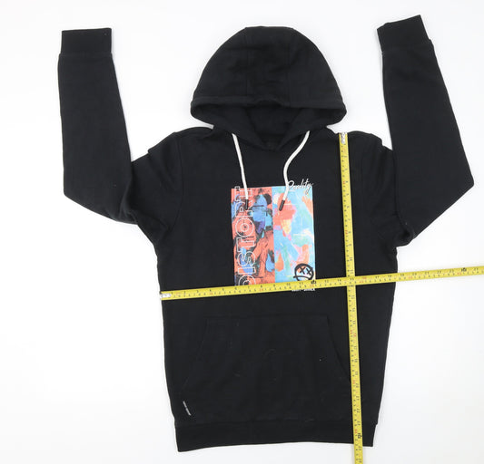Mens UK Size S Saint + Sinner Black Pullover Hoodie
