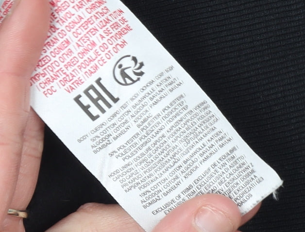 Mens UK Size S Saint + Sinner Black Pullover Hoodie