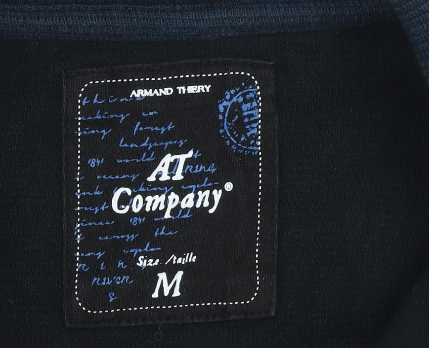 Mens UK Size M Armand Thiery Blue Full Zip Jumper